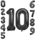 40 Inch Large Black Number Celebration and Decoration Balloon for Birthday Parties, Graduations, Anniversaries, Weddings, Photo Shoots, Special Events - Helium Foil Mylar (Black Number 10)