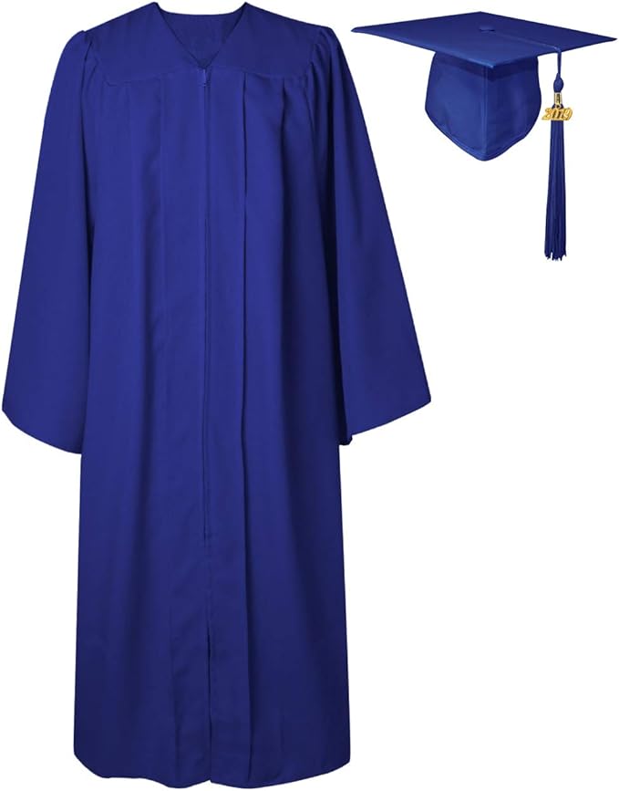 GraduatePro Matte Graduation Cap and Gown Class of 2026 Set Bulk with Tassel for High School & College 12 Colors