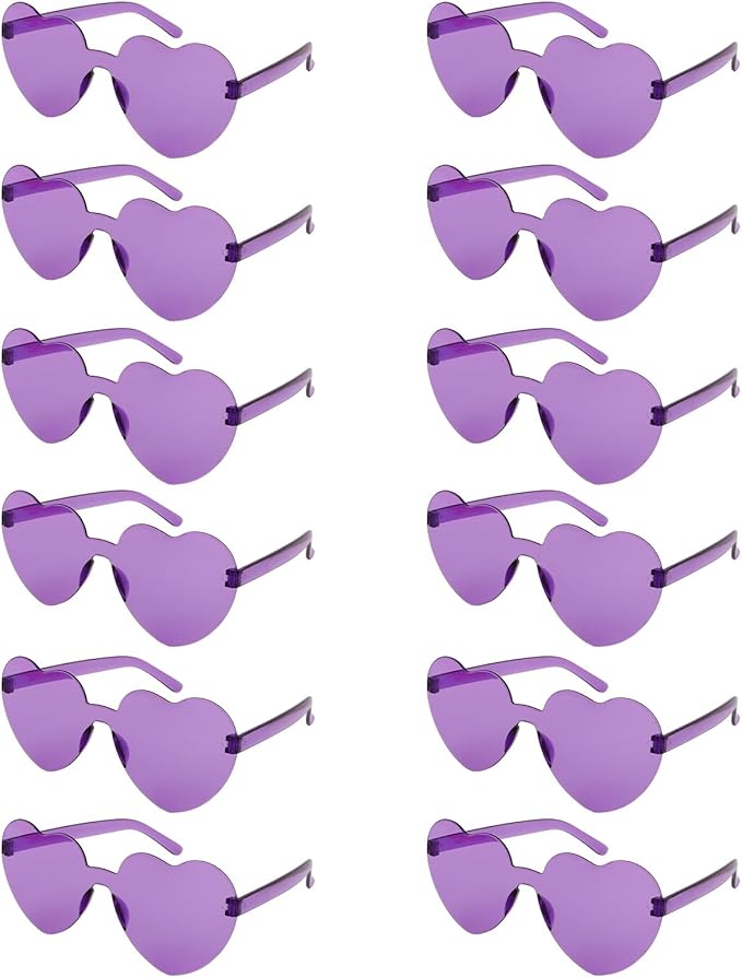 Heart Sunglasses 12/18/24 Pcs Heart Shaped Glasses for Women Cute Funny Party Glasses Party Favors Accessories