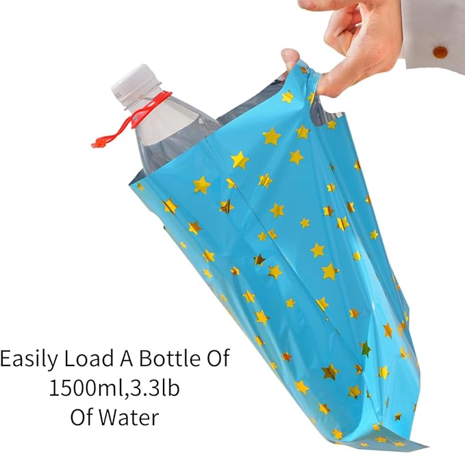 HABILE Happy Birthday Party Favor Bags 36 PCS Plastic Gift Bags with Glitter Stars for Children, Babies, Girls and Boys Birthdays