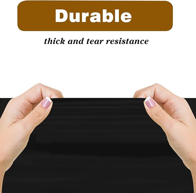 Kopokita 6PCS Black Plastic Tablecloths 54 x 108 Inch, Disposable Table Cloths Rectangle Party Table Covers