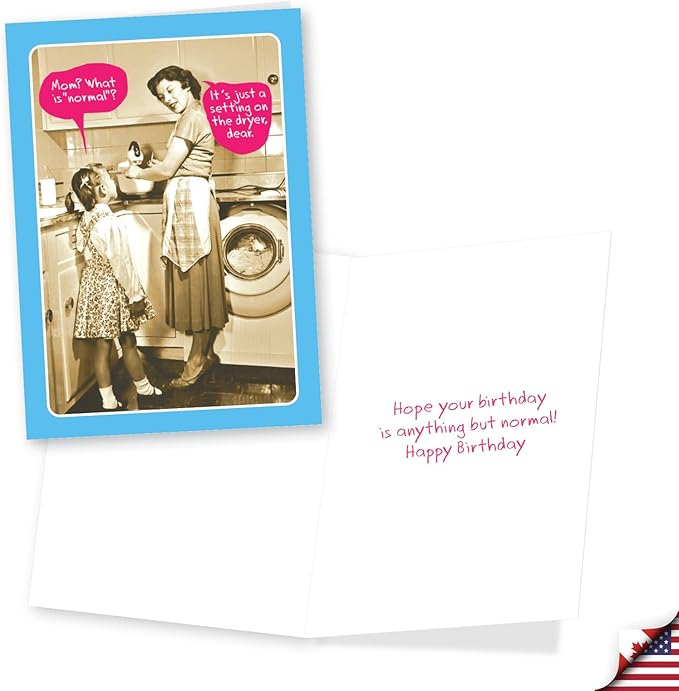 NobleWorks - Assortment Pack of 3 Funny Birthday Mother Greeting Cards with Envelopes (3 Designs, 1 Each) Mom B-Day VC10011BMG-C1x3