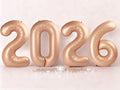 Light Brown Number Balloons Party Decorations for 2026, 40 Inch Happy New Years Decorations 2026, Light Brown Large 2026 Numbers for Graduation