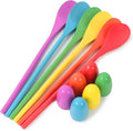 LovesTown 12 PCS Egg Spoon Race Game Sets, Wooden Balance Relay Games for Kids Carnival Birthday Party Games Outdoor Easter Spring Group Game Field Day Party Favors
