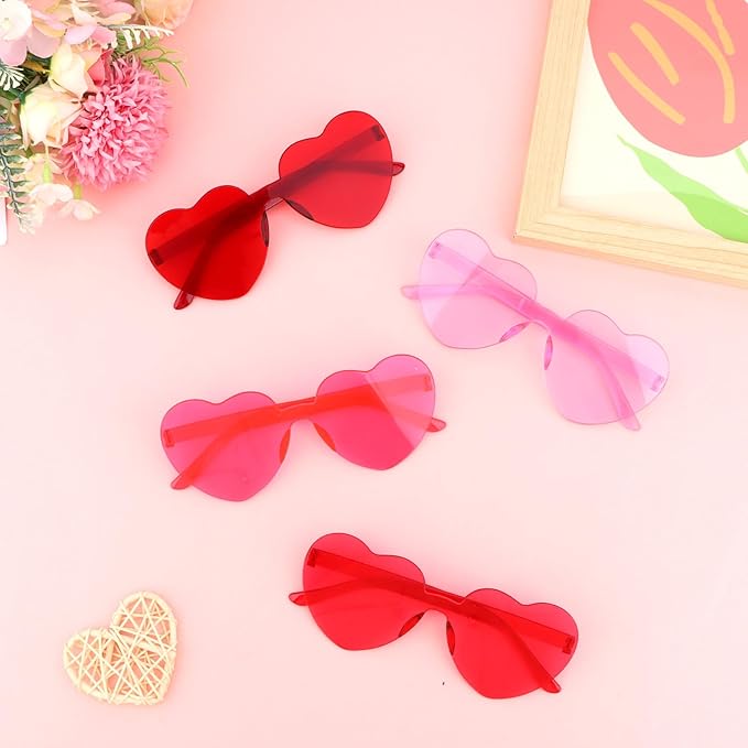 Heart Sunglasses 12/18/24 Pcs Heart Shaped Glasses for Women Cute Funny Party Glasses Party Favors Accessories
