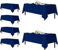 sancua Rectangle Tablecloths for 6 Foot Tables, 6 Pack - Washable Polyester Fabric Table Cloth for Wedding Party, Birthday, Banquet Reception, 54x108 Inch, Navy Blue