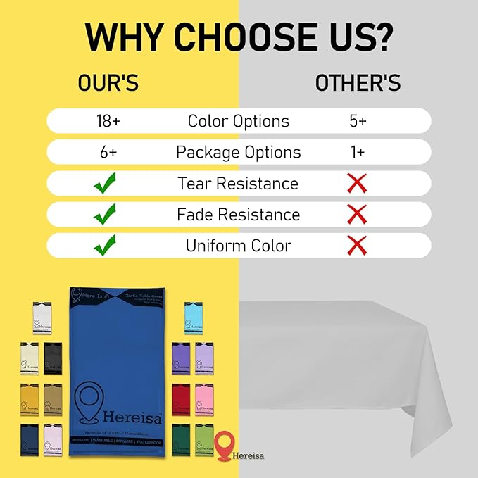 Royal Blue Disposable Plastic Tablecloth for Rectangle Tables (24 Pack) Premium Decorative Table Cloths for Parties, Events & Weddings, Indoors & Outdoors, 54 x 108 inches, Plastic Table Cover