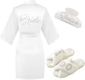 Bride to Be Gift Set, Bride Slippers, I Do Slippers Robe Hair Claw Bride Hair Clip, Bridal Wedding Robe, Wedding Gift, Bridal Gift, Bridal Shower Gifts