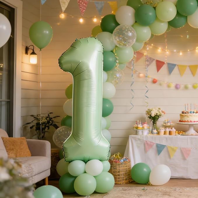 40" Olive green Number Balloons Helium Foil Mylar Balloon Birthday Party banquet Decoration Digital 0