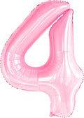 KatchOn, Pink Giant Light Number 4 Balloon - 40 Inch, 4th Birthday Decorations Girl