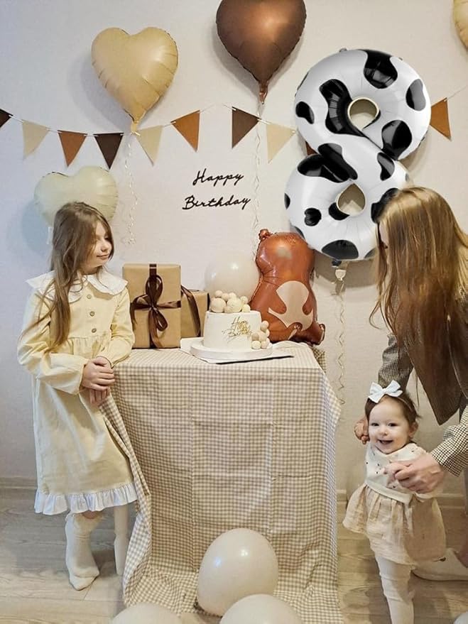 Numbers Balloon 3, 40 Inch Large White Black Balloon for Three Year Old Birthday Decor, 3 13 30 31 Birthday Party Decorations for Wedding Supplies