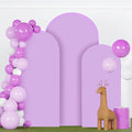 Wedding Arch Cover Set of 3 Lavender Arch Backdrop Cover 4 5 6FT Double Sided Spandex Arch Stand Cover for Metal Arch Satnd arch cover backdrop fabric for Bridal Baby Shower Party Decorations