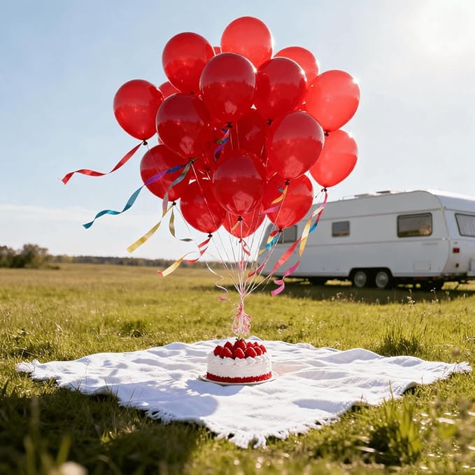 400 Pcs Red Balloons 12 Inch Bulk Latex Balloon for Birthdays Weddings Party Decorations