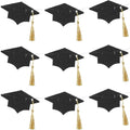 Black Glitter Tassel & Graduation Cap Party Garland