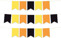 Andaz Press Hanging Pennant Banner with String, Orange, Yellow, Black, 1-Set, 24 Pennants, Approx. 12-Feet Long, Construction Digger Birthday Theme Colored Supplies