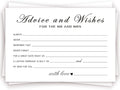 Advice and Wishes Cards for the New Couples Mr and Mrs, Bride and Groom, Newlyweds, Perfect 50 Pcs Wedding Advice Cards for the Wedding Reception Decorations/Bridal Shower Party