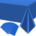 12Pcs Navy Blue Tablecloths,Disposable Plastic Tablecloth,Waterproof Dark Blue Rectangle Table Cover for Graduation Birthdays Weddings Anniversary Party Decorations,54 x 108 Inch