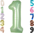 Number Balloons 1, 40 Inch One Balloons for 1st Birthday Girl Boy 1 11 21 Party Decorations Baby Shower Photo Shoot, Olive Green 1 Balloon