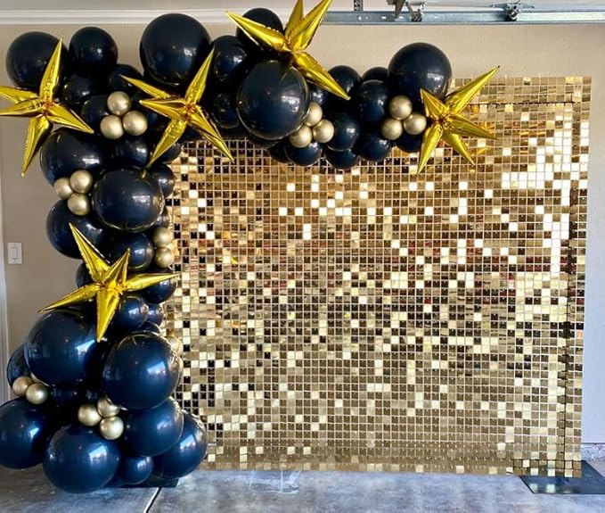 Shimmer Wall Backdrop - 24pcs Decorations Panel | Wedding, Birthday, Anniversary, Engagement & Bridal Shower Party Decor Panel (Champagne)