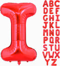 40 Inch Large Red Letter I Balloons Alphabet I Letter Balloons Foil Mylar Big Letter Balloons for Birthday Party Anniversary New Year Graduation Wedding Decorations