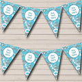 Blue Grey Camouflage Personalized Birthday Party Bunting - Hanging Party Decoration - Birthday Party Banner Garland | Decorative Party Supplies