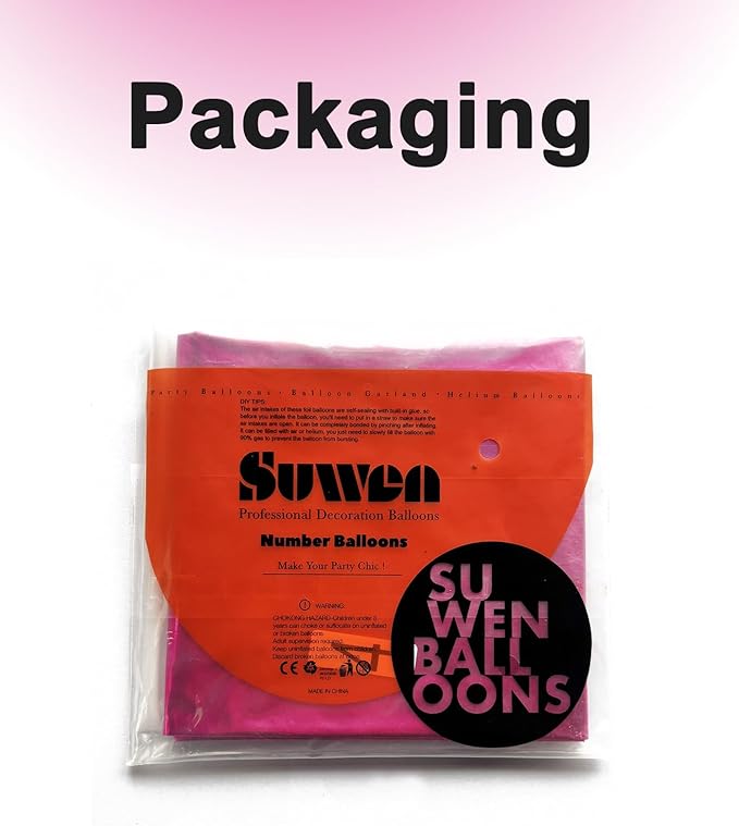 SUWEN 40 Inch Hot Pink Large 8 Number Balloons Big Foil Helium Number Balloons 0-9 Jumbo Happy 8th Mylar Birthday Party Decorations for Girl Anniversary Party Supplies