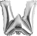 16" inch Single Silver Alphabet Letter number Balloons Aluminum Hanging Foil Film Balloon Wedding Birthday party decoration banner Air Mylar Balloons (16 inch Silver W)
