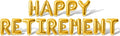 Letter Balloons - HAPPY RETIREMENT 16" Inch Alphabet Letters Foil Mylar Balloon Retirement Party Balloon Banner (Gold)