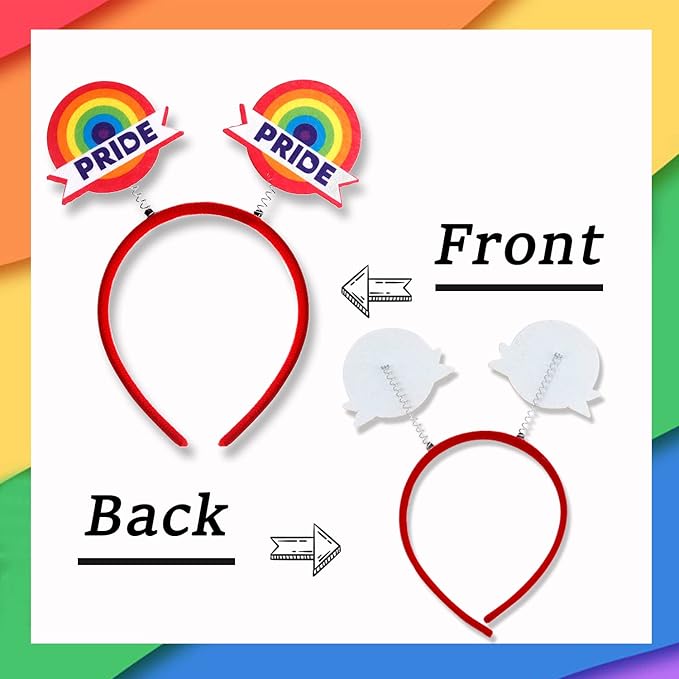 Pride Day Headband Rainbow Love Hair Accessories Colorful Circle Hair Decoration for LGBT DIY in Sweet Pride Day 1 Pcs