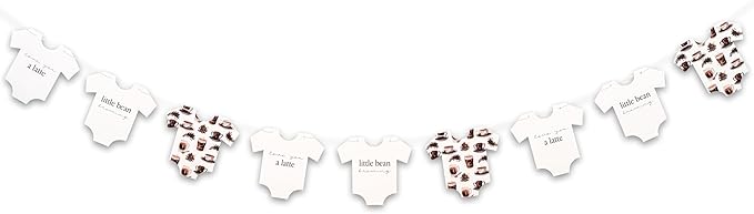 "A Baby is Brewing" Baby Shower Banner - Little Bean Coffee Themed Onesies Clothes for Gender Reveal & Baby Shower Party Decorations Supplies