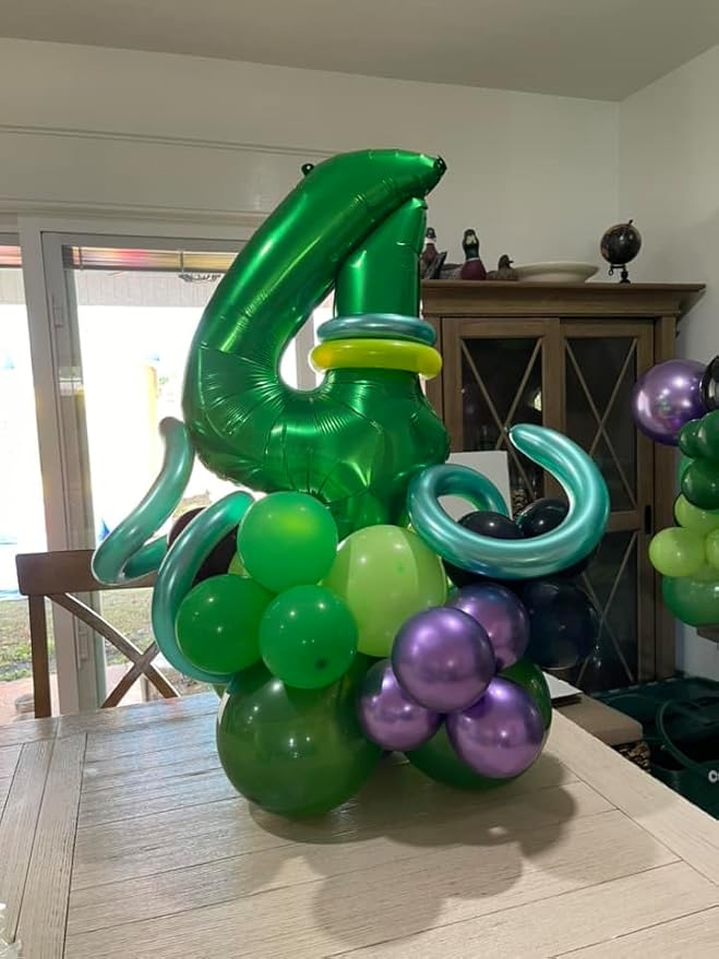 Green Number 40 Balloon 40 inch, 40th Green Birthday Decorations, 40 Year Old Women Men Party Supplies, St. Patrick's Day Games Theme Birthday Deco
