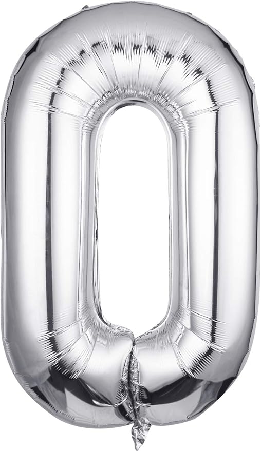 Letter Balloons 40 Inch, Single Silver Letter O Balloons Aluminum Hanging Foil Film Balloon for Baby Shower, Wedding Anniversary, Graduation, Birthday Party Decoration