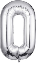 Letter Balloons 40 Inch, Single Silver Letter O Balloons Aluminum Hanging Foil Film Balloon for Baby Shower, Wedding Anniversary, Graduation, Birthday Party Decoration