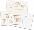 Kids Thank You Cards Fill in the Blank, Boho Rainbow Thank You Cards, Rainbow Greeting Cards, Thank You Notes For Boys Girls, Birthday Party Decorations Favors (20 Cards With 20 Envelopes) -10
