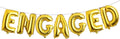 REIANS 16 Inch Multicolored Engaged AF Balloon Letters Banner Engagement Party Decorations Supplies (13pcs, Gold, Unisex-Adults)