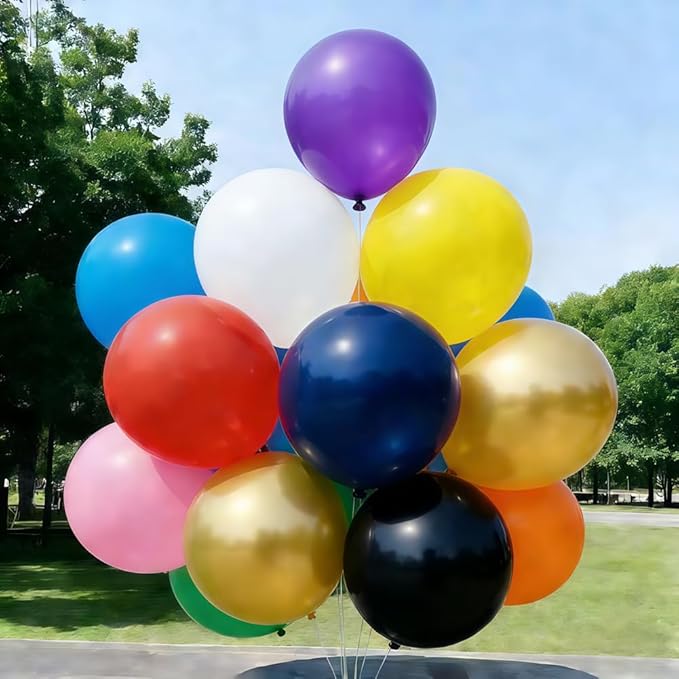 95 Pcs Rainbow Balloons 18 Inch Assorted Colors Latex Multicolor Bulk Balloon 16 Kinds Colorful Large Balloons for Birthday Wedding Baby Shower Anniversaries Store Party Decorations