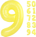 Yellow 9 Balloon, Number Balloons 40 Inch, 9th Giant Birthday Decorations for Girls, 19th 29th Party Decorations Supplies, Number 9 Balloon
