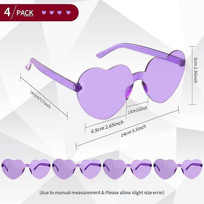 Heart Sunglasses Heart Shaped Glasses Bulk Valentines Halloween Bachelorette Party Decorations Glasses Women Men