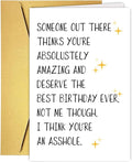 Funny Birthday Card for Men Women, Hilarious Birthday Gifts for Family Friends Coworkers, Cheeky Bday card for Him Her, Black Humor Birthday Card
