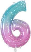 Number 6 Balloon, 6th Birthday Foil Balloons, Large number balloons 40 inch