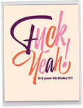 NobleWorks - Big Funny Birthday Greeting Card 8.5 x 11 Inch with Envelope (1 Pack) Oversize Jumbo Bday Eff Yeah! J6405BDG