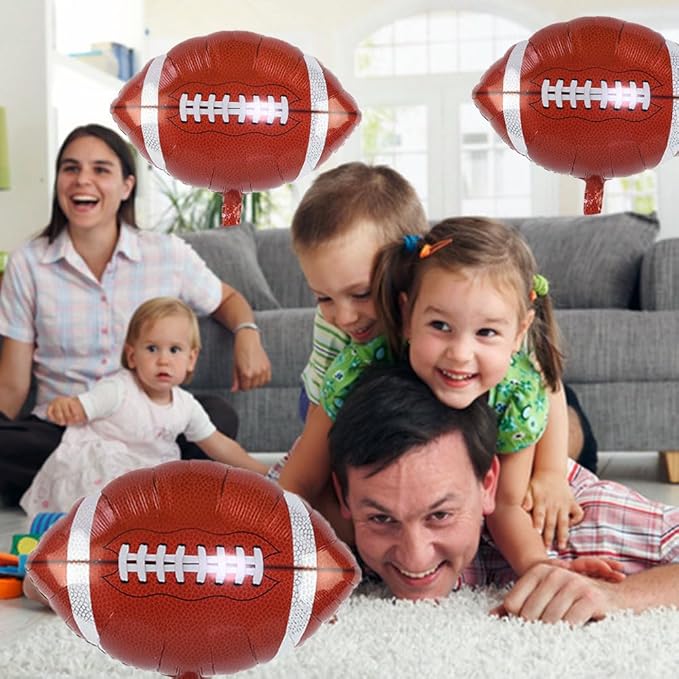 Rugby Balloons Football Foil Balloons for Football Themed Party Birthday Party Supplies Decorations Sports Theme Party Favors Decorations Sports Ballons Arch Kits Party Balloon Sets 3pcs