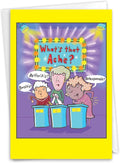 NobleWorks, Funny Birthday Paper Card with 5 x 7 Inch Envelope (1 Card) Bday Ache Game C10863BDG
