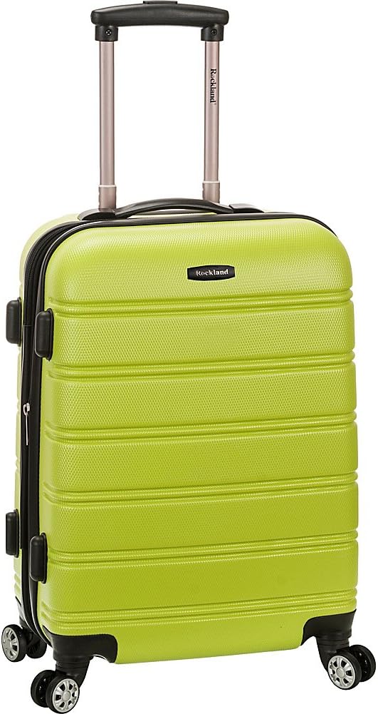 Rockland Melbourne Hardside Expandable Spinner Wheel Luggage, Carry-On 20", Lime