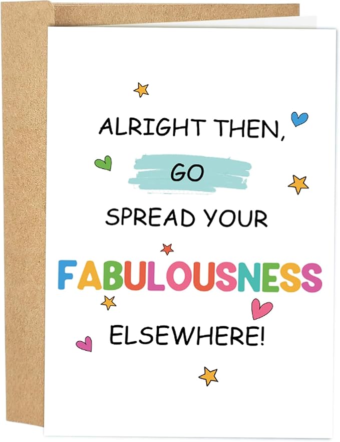 Funny Leaving Card for Coworker & Friend - Farewell & New Job Card for Women & Men