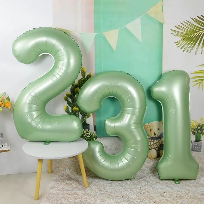 Number 0 Balloons 40 Inch Olive Green Number Balloons for 10 20 30 40 50 60 70 80 90 100 Numbers Balloon Birthday Decorations Wedding Event Baby Shower