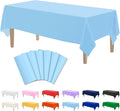 Kopokita 6PCS Light Blue Plastic Tablecloths 54 x 108 Inch, Disposable Table Cloths Rectangle Party Table Covers