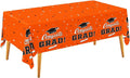 Gatherfun Graduation Party Decorations, Gongrats Grad Tablecover for Graduation Party Supplies, 3 pcs Orange Table Cloths, 54"x108"
