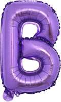 16 inch Purple Alphabet Letter and Number Balloons Set Package, Aluminum Hanging Foil Film Banner Mylar Balloon for Birthday Party Decoration Custom Word (A-Z, 0-9) (16 Inch Purple B)