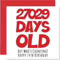 74th Birthday Card for Men Women Him Her - 27029 Days Old - Funny Seventy-Four Seventy-Fourth Happy Birthday Card for Brother Sister Grandma Grandpa Mom Dad, 5.7 x 5.7 Inch Humor Joke Greeting Cards